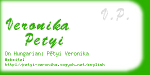veronika petyi business card